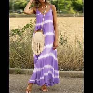 Purple Tie Dye Dress